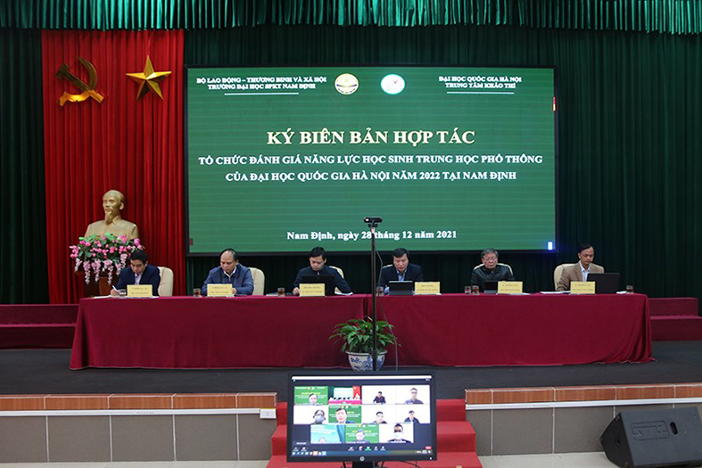 Hợp tác chiến lược: Đại học Sư phạm Kỹ thuật Nam Định phối hợp tổ chức kỳ thi Đánh giá năng lực của Đại học Quốc gia Hà Nội năm 2022