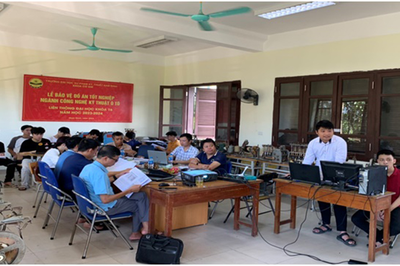Khoa Cơ khí tổ chức nghiệm thu đề tài nghiên cứu khoa học của sinh viên năm học 2023-2024.