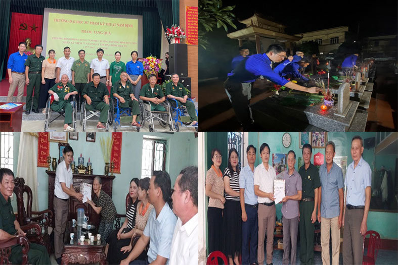 Trường Đại học Sư phạm Kỹ thuật Nam Định (NUTE) tri ân các anh hùng liệt sĩ, thương binh nhân kỷ niệm 77 năm ngày 27/7